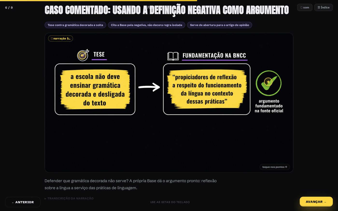 Estrutura de tese e fundamentação na BNCC para a discursiva